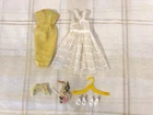 Vintage 1963 #987 Orange Blossom Barbie Outfit Dress With Accessories TLC
