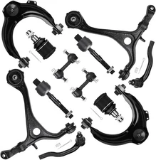 12PCS Front Upper Lower Control Arm K620616 - Suspension Kits, Black 