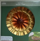 Metal Staked Garden Bird Feeder/Bird Bath, Yellow Orange, Brand New — photo 1
