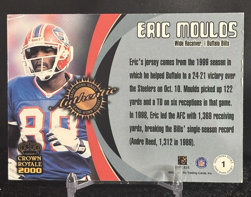 Camisetas Pacific Crown Royale #1 Eric Moulds 2000 usadas en el juego Foto 3 de 3