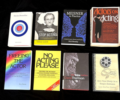 Lot of 8 Books  7 on Acting - How To - Methods - One Book on Writing Screenplays