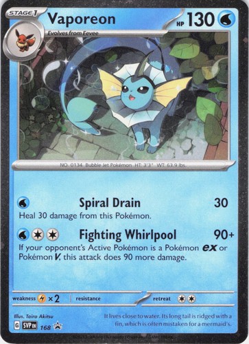 Vaporeon Scarlet & Violet Promos 168 Cosmos Holo Pokemon TCG NM
