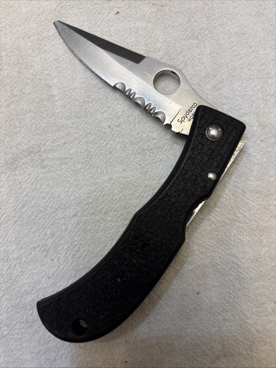 ノワゼット様　spick38 Spyderco C38PSBK Horn Zytel Circa 1997 Model) AUS-8 SS Blade has