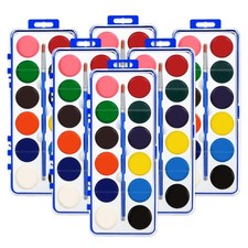 6 Pack Watercolor Paint Set for Kids, 12 Colors Watercolors Paints with Paint...