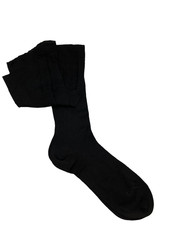 NOS C 1900 Edwardian Black Cotton Stockings