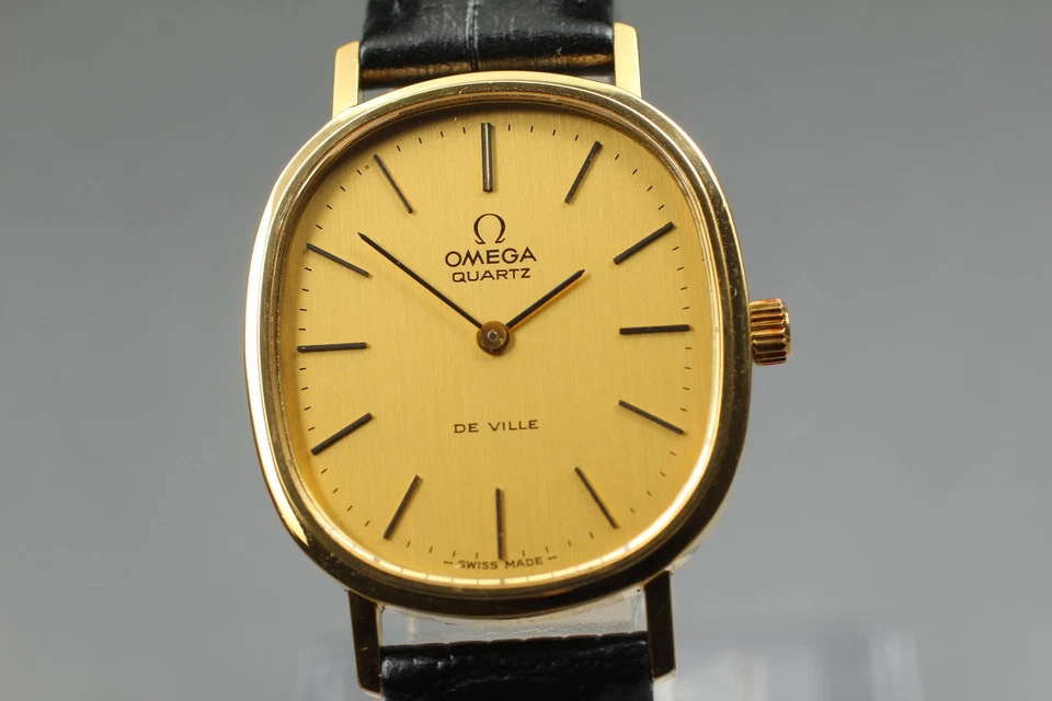 Vintage 1970s Omega De Ville Cal.1330 Gold Teaked Dial Quartz Watch [Near Mint] - image 3 of 4