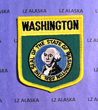 EMBROIDERED WASHINGTON STATE FLAG SHIELD PATCH