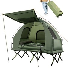 2-Person Compact Portable Tent/Camping Cot w/ Air Mattress Sleeping Bag