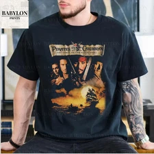 Vintage Pirates of the Caribbean Curse of the Black Pearl T Shirt, Jack Sparrow
