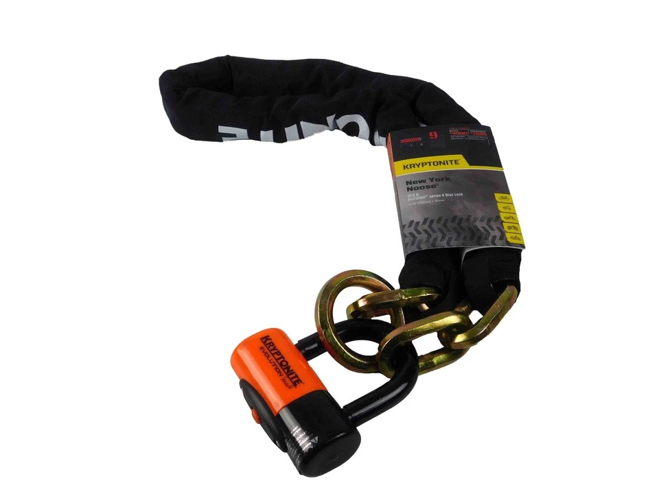 Kryptonite Stronghold 710 7 ft Looped cable NY Noose 1213 4.25 ft w/Disc Lock - Image 4 of 4