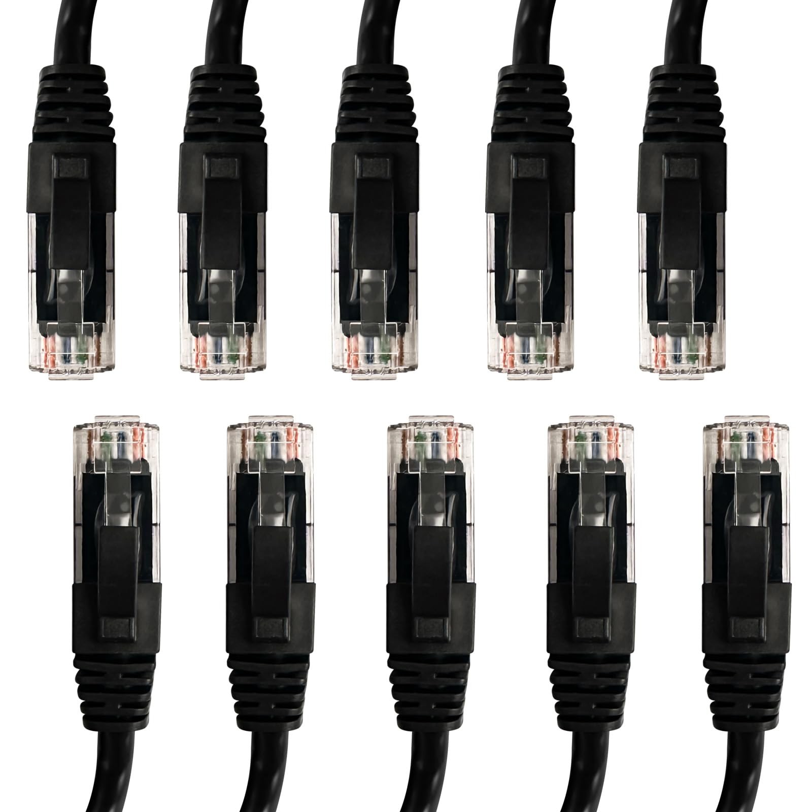 3ft Cat 6 Ethernet Cable 10-Pack with FLUKE Test Report for High-Speed Networking