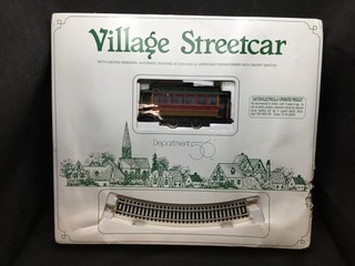 Department 56 Village Streetcar Set RETIRED #5240 0