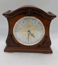 Versailles II Mantel Clock by Rhythm Brass Feet Quartz, Tested Working!