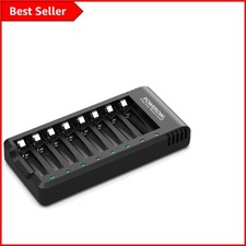 8-Bay USB Fast Charger for AA & AAA Rechargeable Batteries -  Certified