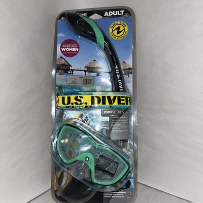 Women s US Divers Aqua Sphere Diva II Snorkel And Mask Green
