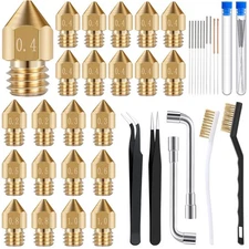 Leifide 50 Pieces 3D Printer Nozzle Cleaning Kit Includes 19 Pcs Stainless St...