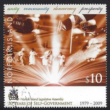 2009 Norfolk Island SG#1072 30 Years of Self Government $10 B CTO - Mint MUH MNH