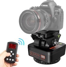 Pan Tilt Camera Mount, Motorized Tripod Head with Remote Control and Mobile Phon