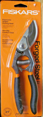 NEW FISKARS ANGLED HEAD 3/4'' HAND PRUNERS 392750 BYPASS BLADE STYLE FREESHIP