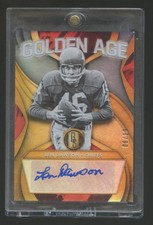 2019 GOLD STANDARD LEN DAWSON Golden Age AUTOGRAPH GOLD PRIZM REFRACTOR #ED 6/10