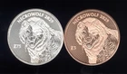 Necrowolf Zombucks World 1 oz Silver Round and 1 oz Copper Round