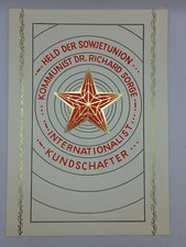 DDR Gedenkblatt ,Held der Sowjetunion, Dr. Richard Sorge in Memoriam , 1976 