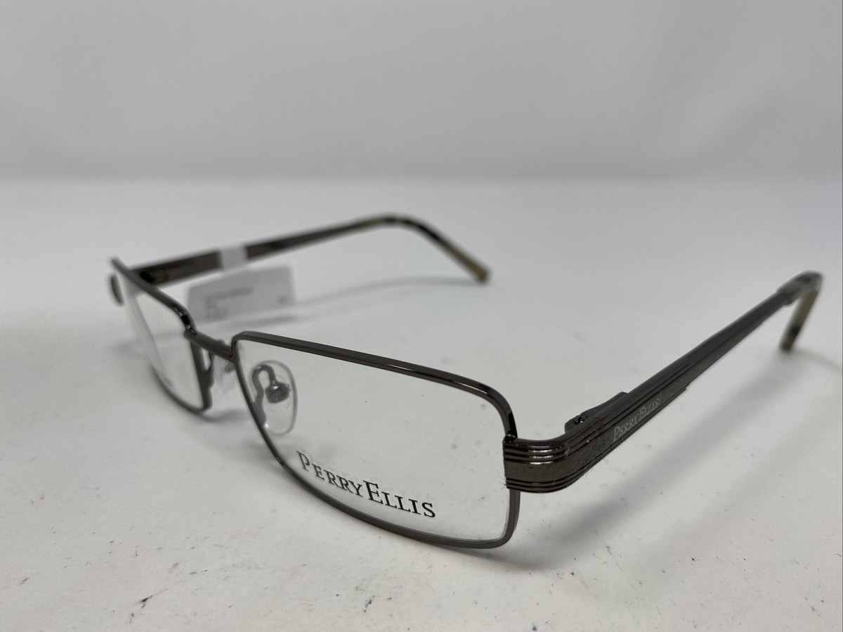 Perry Ellis PE 296-3 53-17-135 Shiny Gunmetal Full Rim