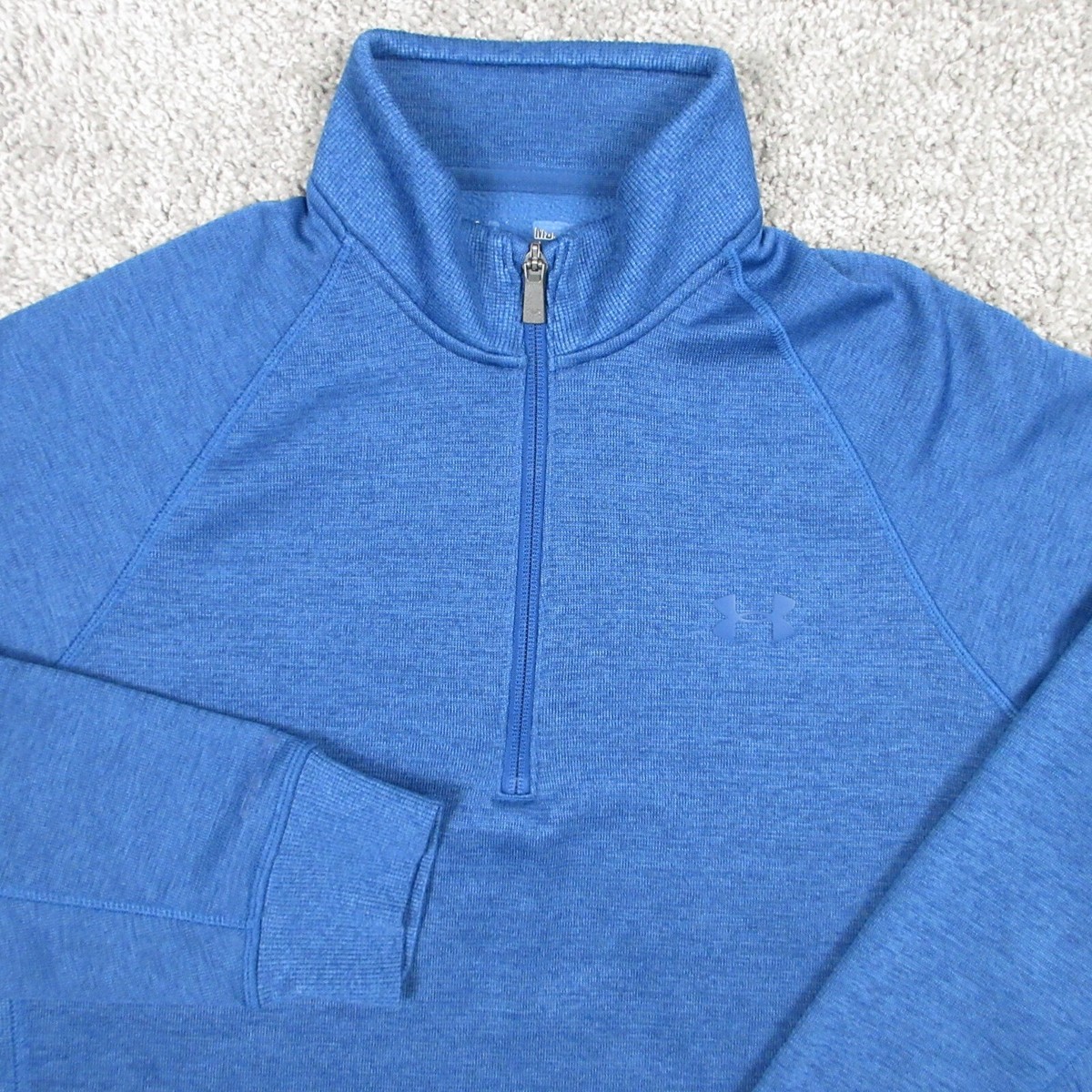 Under Armour Sweater Mens Medium Blue Heather Storm Golf Quarter