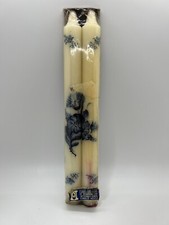 Vintage Blue Flower Tapper Candles Made in Denmark #2622-2 Set of 2