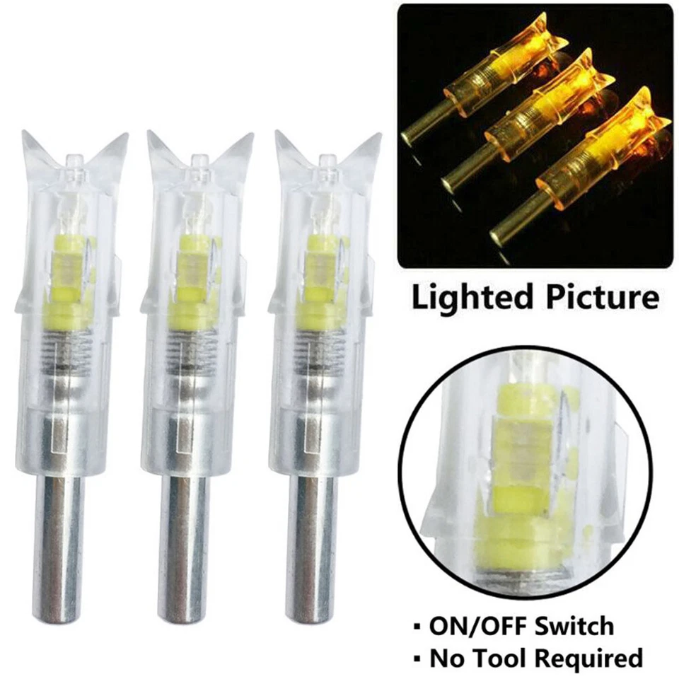 12Pcs LED Lighted Nocks 7.62mm Inside Diameter For Compound Bow Arrow Nocks - Image 2 of 4