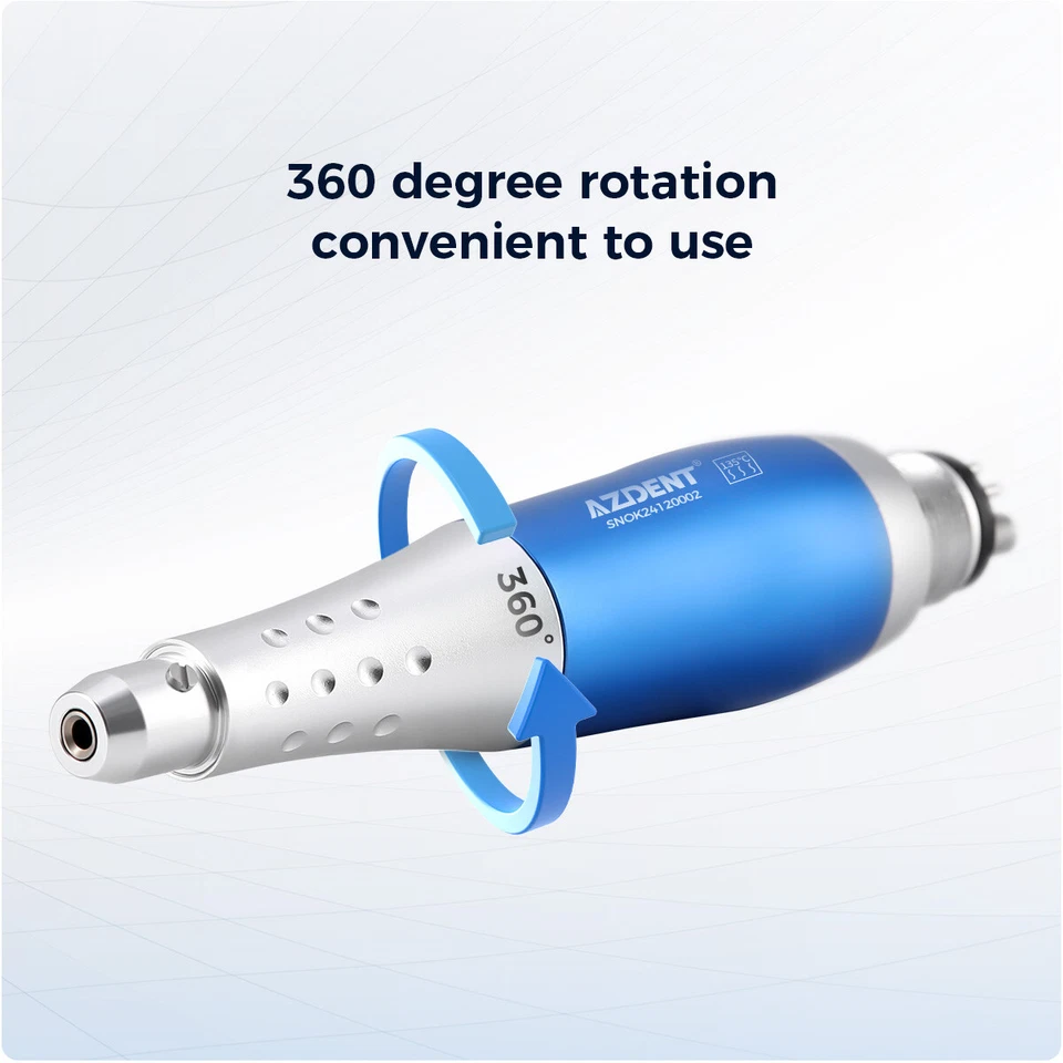 Dental 4:1 Hygiene Prophy Handpiece 4Holes Air Motor Nose Cone 360°Swivel AZDENT - Image 4 of 4