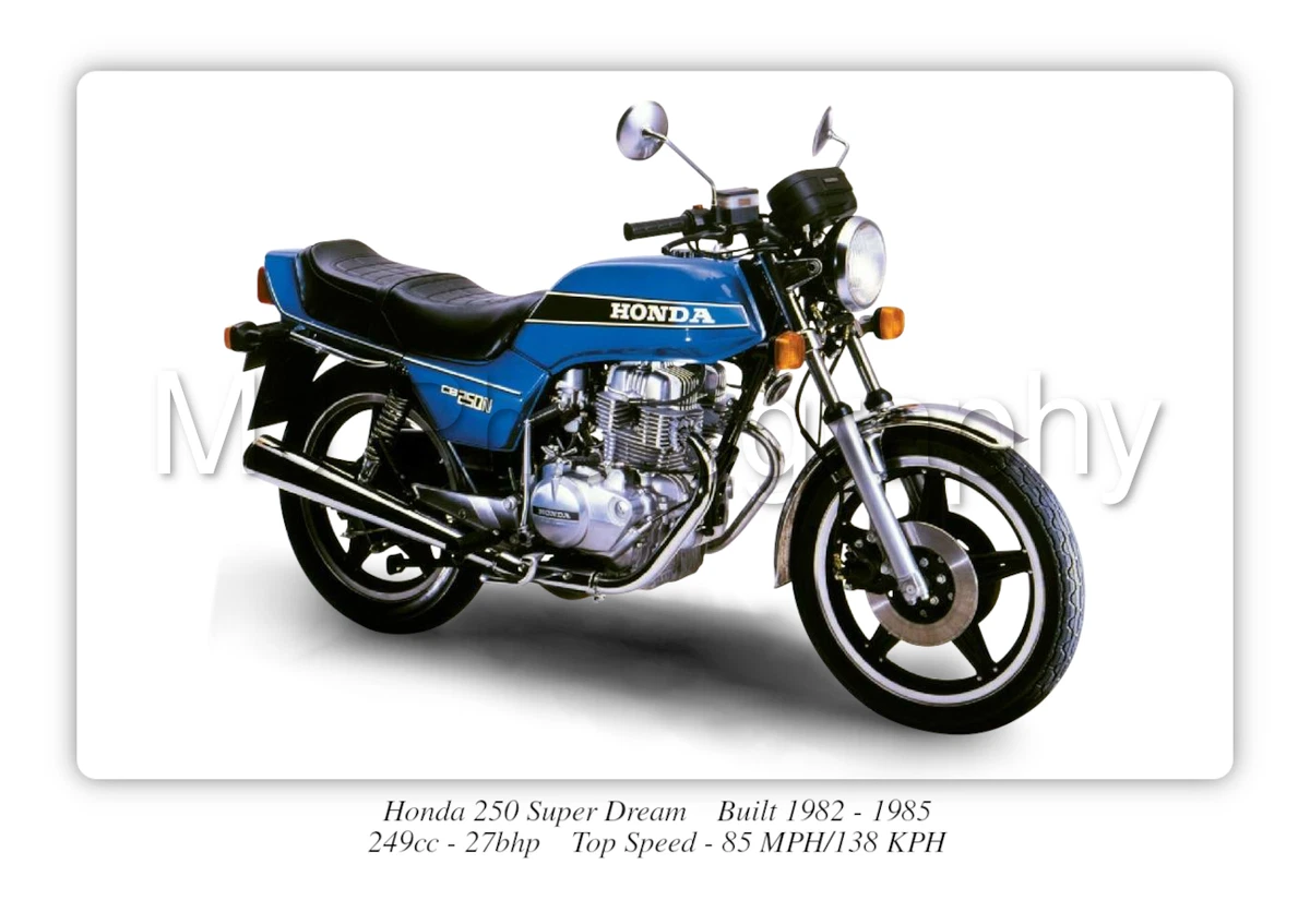 Honda 250 Super Dream Motorbike Motorcycle Poster A3 Size Print