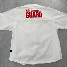 Dale Earnhardt Shirt Adult 2XL White Button Up National Guard Chase Authentics