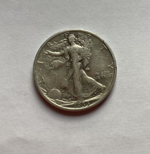 1933-S 50C Walking Liberty Half Dollar. - Picture 1 of 2