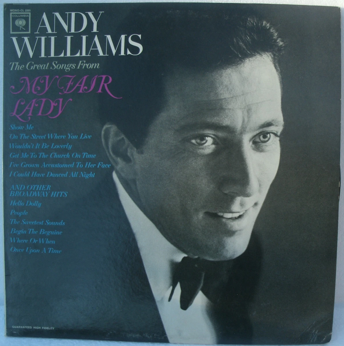 Vinyl LP-Andy Williams-My Fair Lady-Excellent condition-no skips! Mono CLO-2205