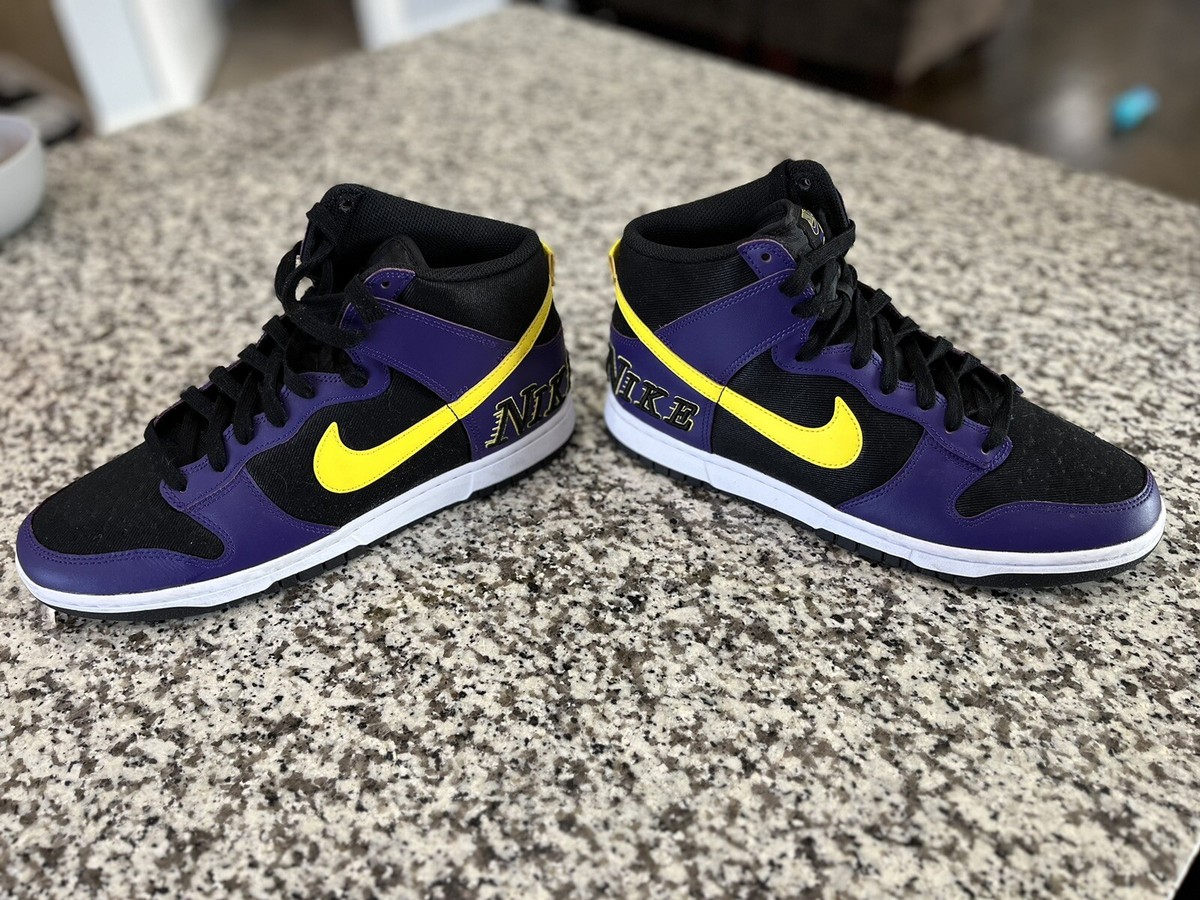 ◆正規品◆NIKE DUNK HIGH PREMIUM EMB COURT PURPLE◆送料込◆ Size 11 - Nike Dunk High Premium EMB Lakers 2021