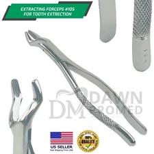 Extracting Forceps #10S Upper Molars Serrated Beak For Grip Dental Instruments