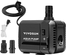 VIVOSUN 210GPH Submersible Water  Pump(800L/H, 8W),Ultra Quiet,3.3ft High Lift