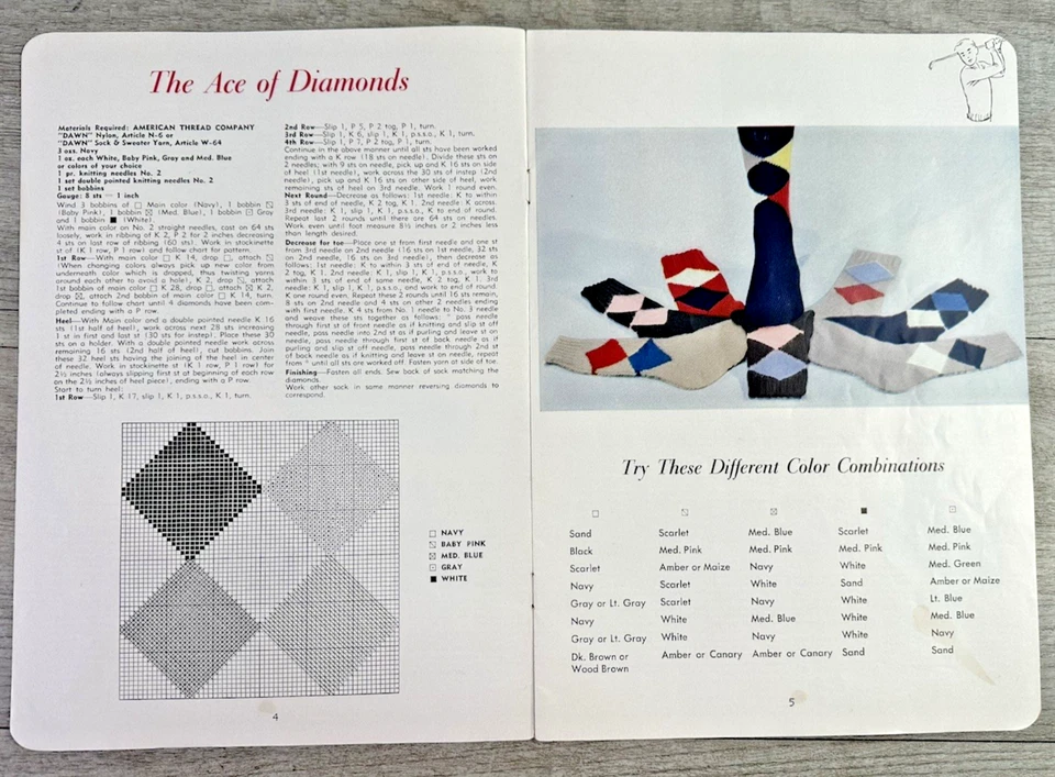 1955 Star Book No. 118 Needle Socks Gloves Mittens Club Covers Knitting Book - Image 3 of 4