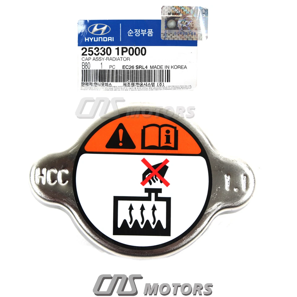 GENUINE RADIATOR CAP for 13-18 AZERA ELANTRA EQUUS SANTA FE SONATA 253301P000 - Image 3 of 3