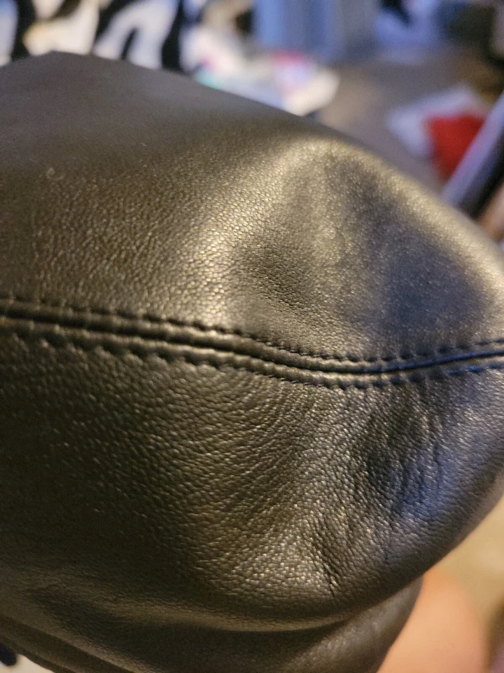 New Eric Javits Women Hat Beret Fall Winter Leather Black - Image 4 of 4