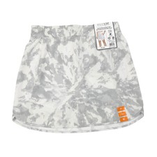 RBX Womens Size M Mid Length Woven Lined Skort Stretch Cloud Tie Dye Grey Sky