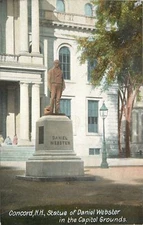 Concord New Hampshire~Capitol Grounds~Closeupof Daniel Webster Statue~c1914