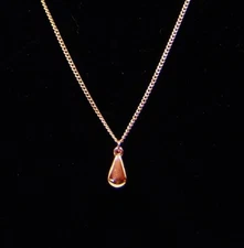 Mint Mongoose Hypoallergenic Rose Goldtone Pendant 1/2" Necklace 28" Giftable