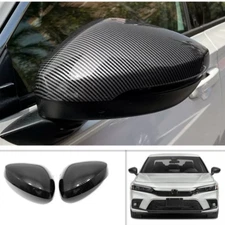 Carbon Fiber Rearview Mirror Cover Trim For Honda Civic 2022 2023