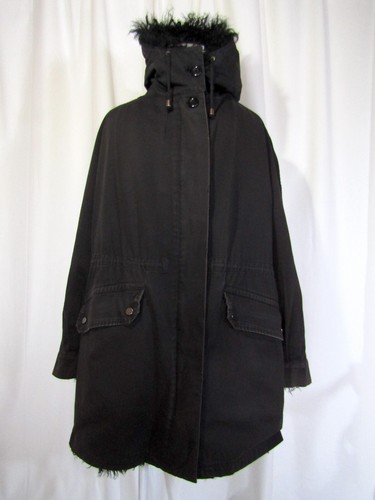 GIVENCHY by RICCARDO TISCI Black Sheep Skin Rum Leather Liner M-64 Mod's Coat - Picture 2 of 8