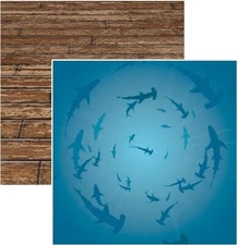 Under the Sea - Old Boardwalk, DS scrapbook paper - Reminisce UTS008