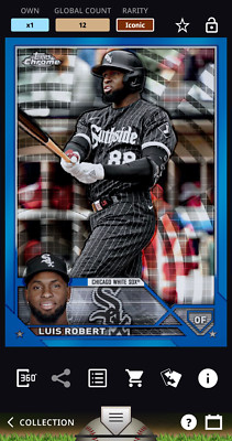 [DIGITAL] Luis Robert Topps BUNT 2023 Chrome Blue Sonar ICONIC White Sox /125
