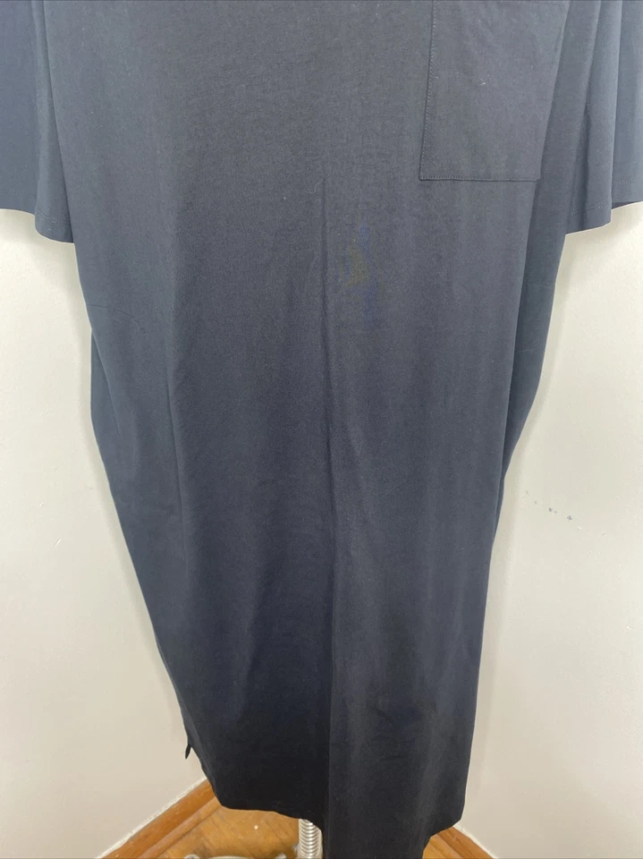 Vestido Nordstrom Negro Talla XL Cuello Redondo Manga Corta Camiseta Vestido Bolsillos Foto 3 de 4
