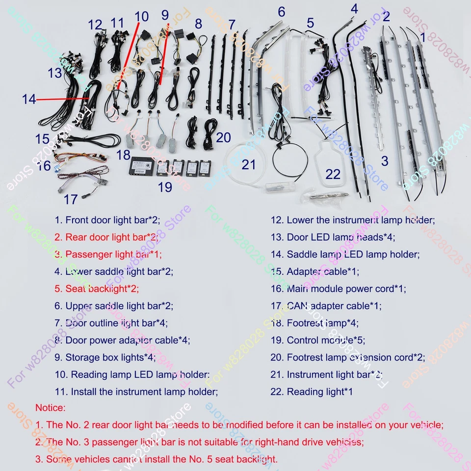 30 Farben MMI Control LED Umgebungslicht Atmosphäre Lampe für Audi A6 C8 19-23 - Bild 4 von 4